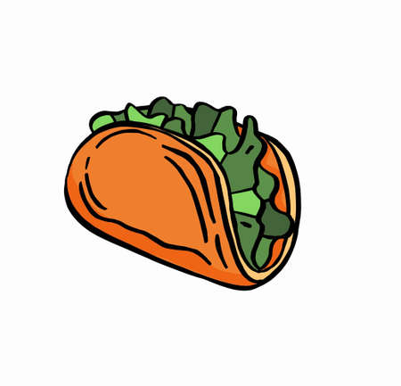 Illustrator Design Graphics of Tacos Mexican. ... Vector illustrationのイラスト素材