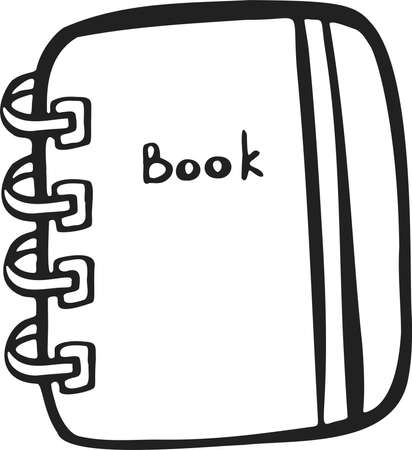 Line notepad icon for girls. Book. Vector. Vector illustrationのイラスト素材