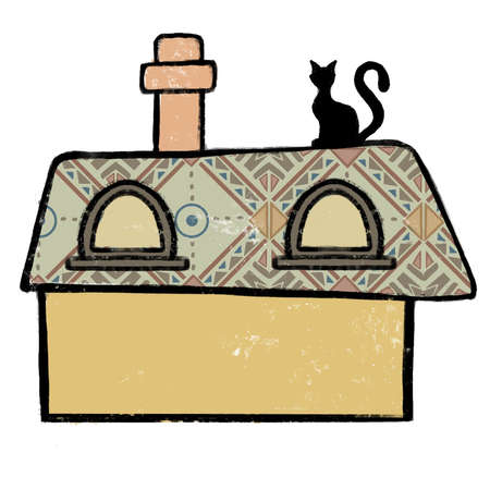 Baby house and building symbol icon drawing illustration. High quality illustrationの写真素材