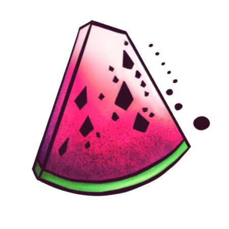 Scenic and colorful graphic watermelon drawing illustration symbol vegetables. High quality illustrationの写真素材