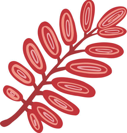 Leaf plant tree colorful drawing illustration symbol. Vector illustrationのイラスト素材