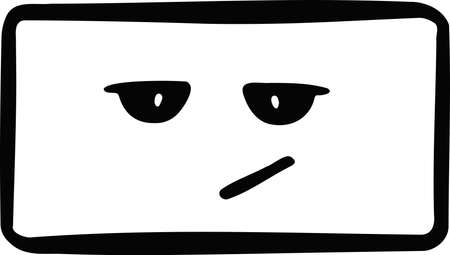 Vector original smiley, emotion line illustration. Vector illustrationのイラスト素材