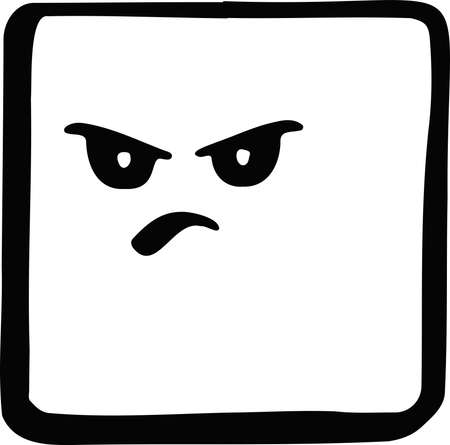 Vector original smiley, emotion line illustration. Vector illustrationのイラスト素材