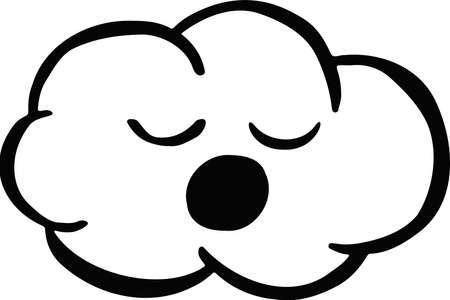 Vector original smiley, emotion line illustration. Vector illustrationのイラスト素材