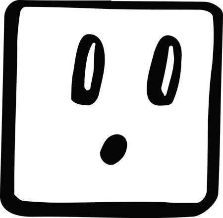 Vector original smiley, emotion line illustration. Vector illustration