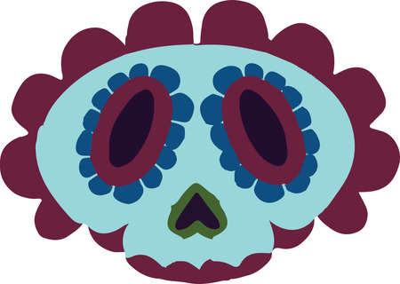 halloween mask in cartoon style vector illustration. Vector illustrationのイラスト素材