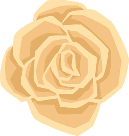 Vector Rose symbol icon line silhouet illustrationのイラスト素材