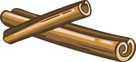 symbol of new year or christmas cinnamon. Vector illustrationのイラスト素材