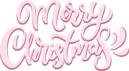 symbol new year christmas lettering merry christmas. Vector illustrationのイラスト素材