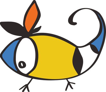 character monsters fictional funny cartoons animals vector. Vector illustration
