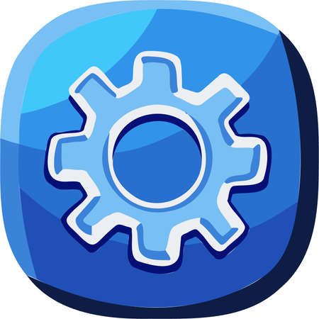 Vector blue blue setting icon symbol, edit menu. Vector illustrationのイラスト素材