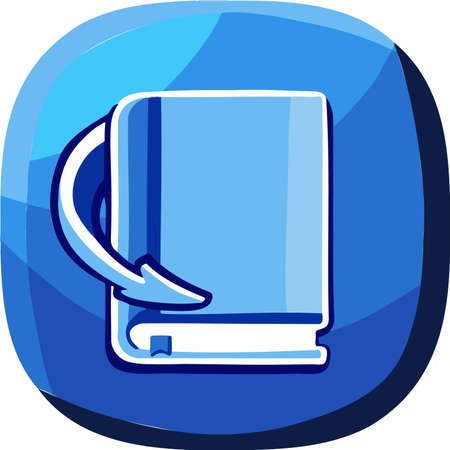 Book symbol icon vector blue blue reading. Vector illustrationのイラスト素材