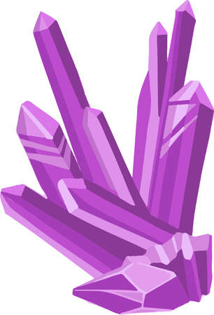 magic crystals gems and game drawingのイラスト素材