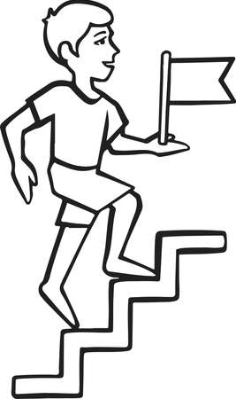 Reaching ueli way up icon hand drawn vectorのイラスト素材