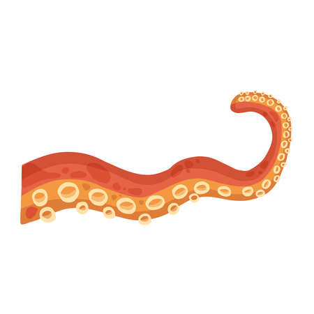drawn underwater monster tentacles illustration. vector illustrationのイラスト素材
