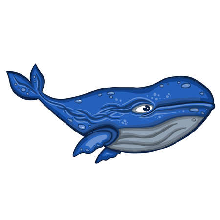 Line sea whale, fish symbol hand drawn. vector illustrationのイラスト素材