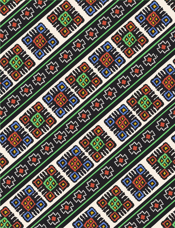 Traditional Ukrainian folk art knitted embroidery pattern. Vector illustration
