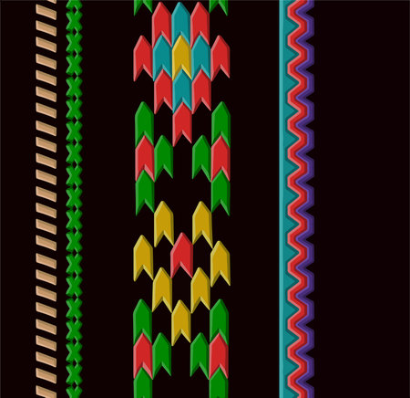 Red, yellow and green knitted textured can be used as background. vector illustration