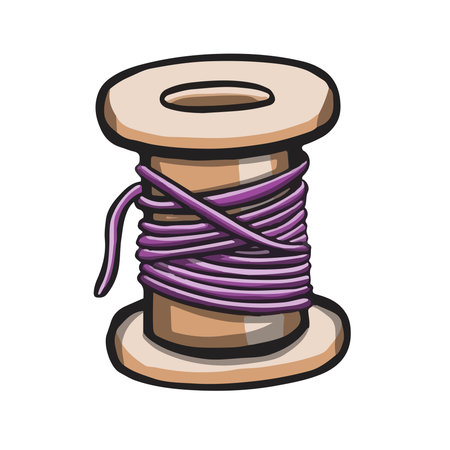Spool of thread for sewing and needlework illustration