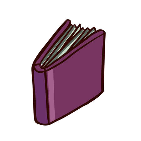 Reading book, textbook, notepad color illustration vectorのイラスト素材