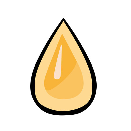 Drop of fresh sticky flower honey, vectorのイラスト素材