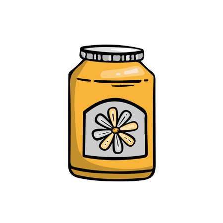 jar of flower honey, vectorのイラスト素材