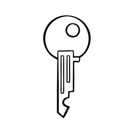 Key line black, vector illustrationのイラスト素材