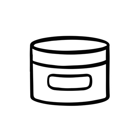 bottle jar for cream, personal hygiene illustrationのイラスト素材