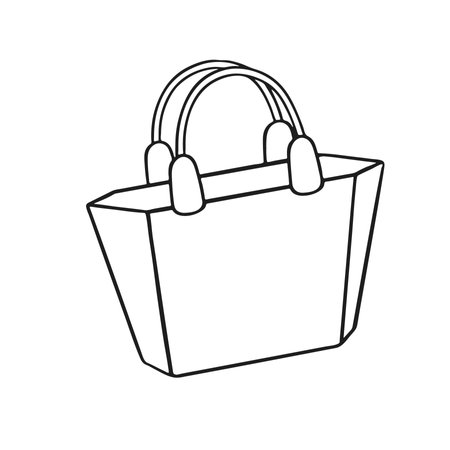 Shop bag icon. Outline illustration of shop bag vector icon for web. Vector illustrationのイラスト素材