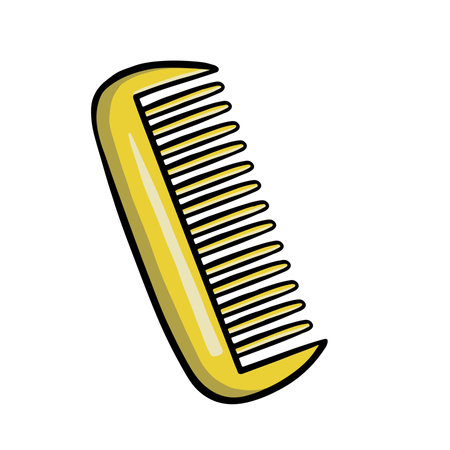 Hair comb, personal hygiene, vector full colorのイラスト素材