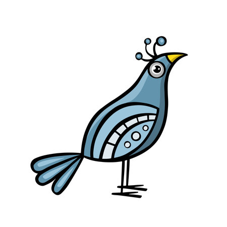 Dove bird color cartoon, vector illustrationのイラスト素材