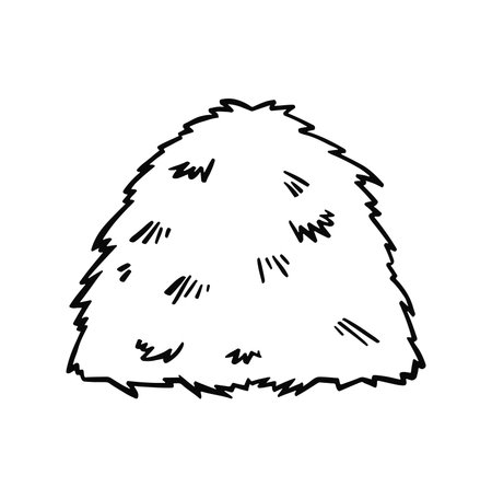 Stack with hay line symbol. vector illustrationのイラスト素材