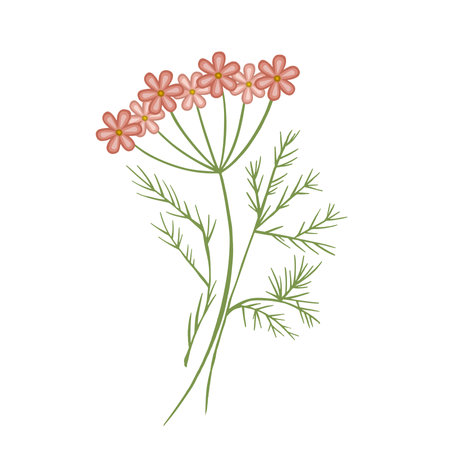 Small flowers are collected in small baskets. doodle style.のイラスト素材