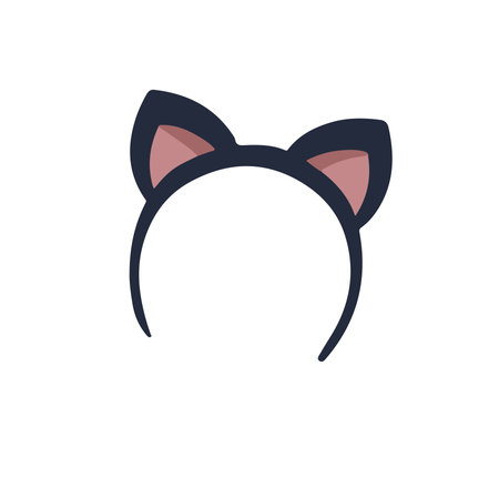 Cat Ears Headband, Hand Drawn Vector Illustrationのイラスト素材