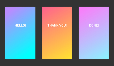 Vector pastel soft color ui design mobile app screen. Bright gradient. For applications, banners and landing pagesのイラスト素材