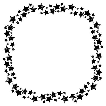 Frame of stars. Vector. Decor element. Beautiful designのイラスト素材