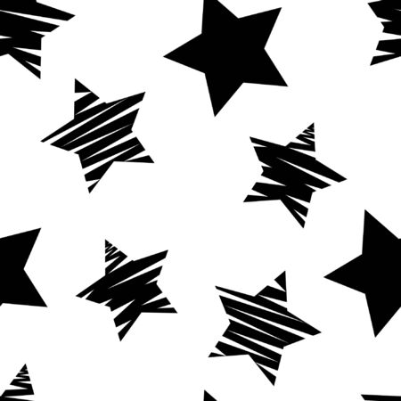 Stars. Background with stars. Vector. Seamless background. Suitable for the design of covers, decoration. Printing on fabricのイラスト素材
