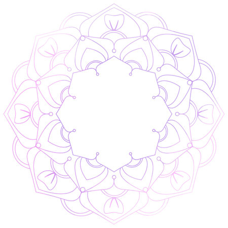 Round frame in style for books, magazines, cards, invitations. Vector image in the oriental traditionのイラスト素材