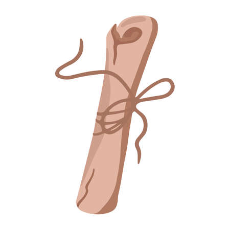 A roll of parchment. Vector illustration in cartoon style. Isolated on white background.のイラスト素材