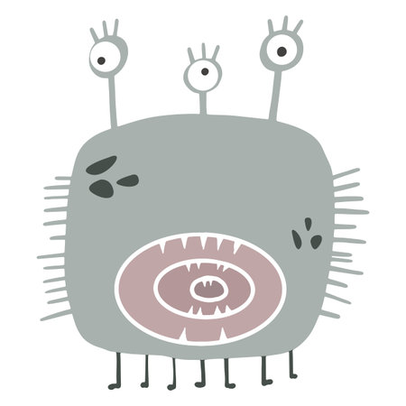 Monster. Children's vector illustration. For fabrics, covers, prints, stickersのイラスト素材