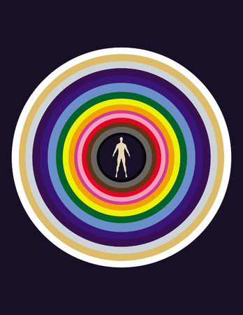 The person and its aura.のイラスト素材