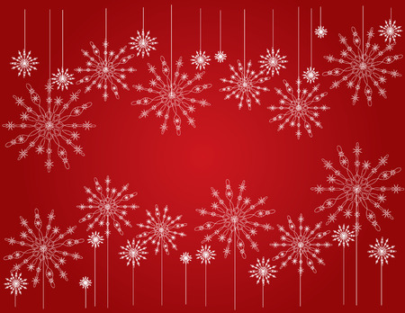 Darkly red background with snowflakes for new-year holidaysのイラスト素材