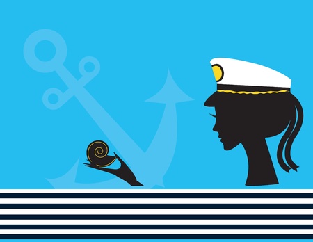 girl/woman with cockleshellのイラスト素材