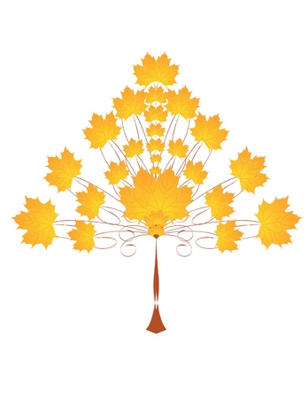 Beautiful autumn tree のイラスト素材