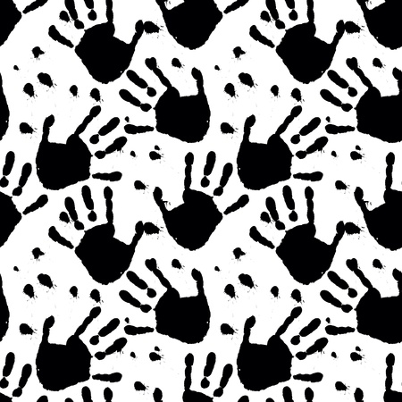 Abstract palms background. Seamless. Multicolor palette.のイラスト素材