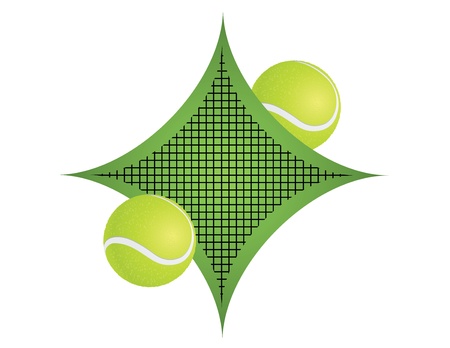 Tennis emblem and symbols isolated on white background.のイラスト素材