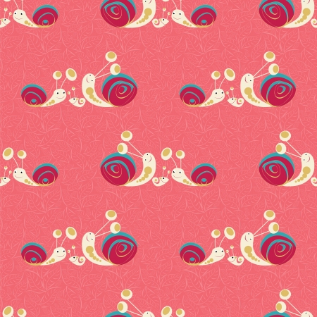 Family of snails on a walkのイラスト素材