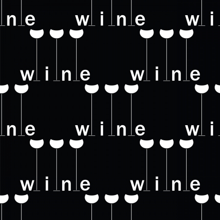 seamless pattern with  wine signのイラスト素材