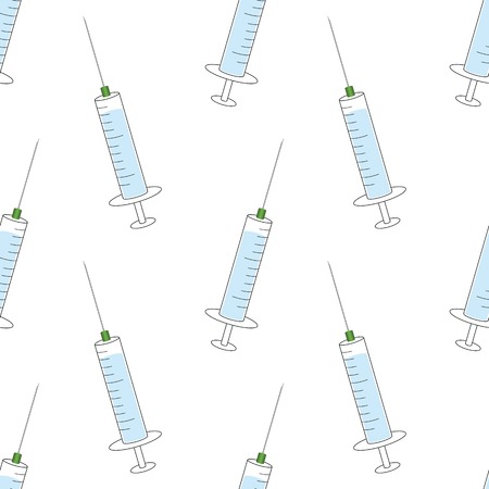 seamless pattern  with big syringe with medicineのイラスト素材