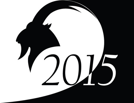 sign of 2015 goatのイラスト素材